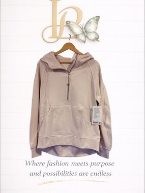 Lululemon NWT scuba tap zip oversize light/gold M/L